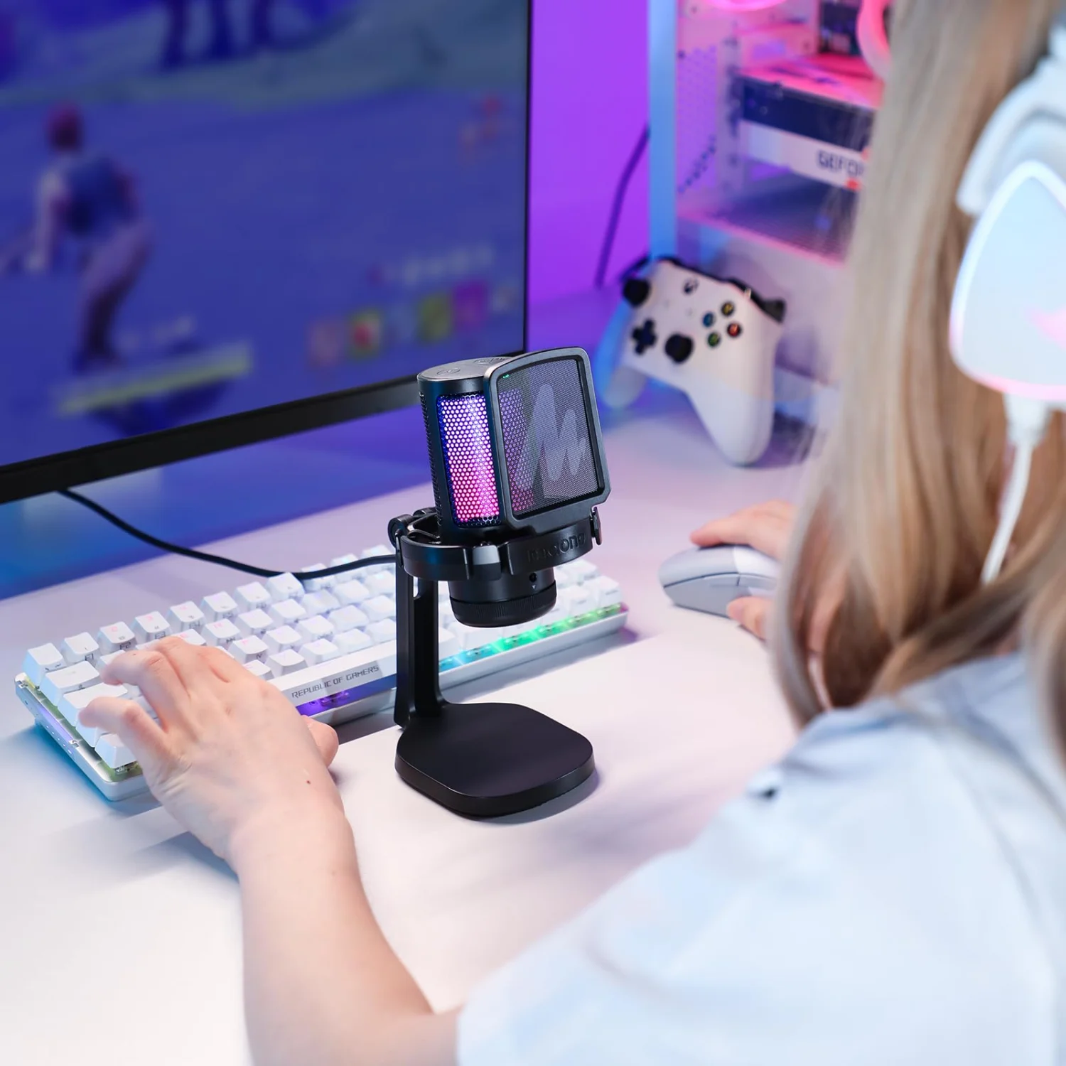 MAONO DGM20 RGB USB Gaming Microphone with Noise Cancellation & Gain Control 9