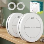 Safeliveo 10-Year Battery Photoelectric Smoke Detector & Fire Alarm - 2 Pack