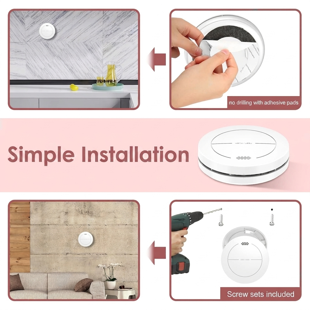Safeliveo 10-Year Battery Photoelectric Smoke Detector & Fire Alarm - 2 Pack 5
