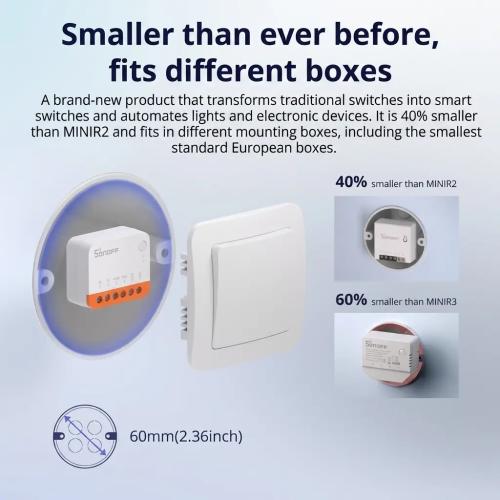 SONOFF MINIR4 WiFi Smart Switch - Ultra-Compact DIY Automation Module