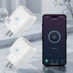 PHEANOO 16A WiFi Smart Plug with Energy Monitoring - 2 Pack, Alexa & Google Home Compatible