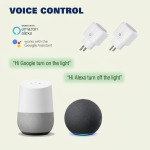 PHEANOO 16A WiFi Smart Plug with Energy Monitoring - 2 Pack, Alexa & Google Home Compatible