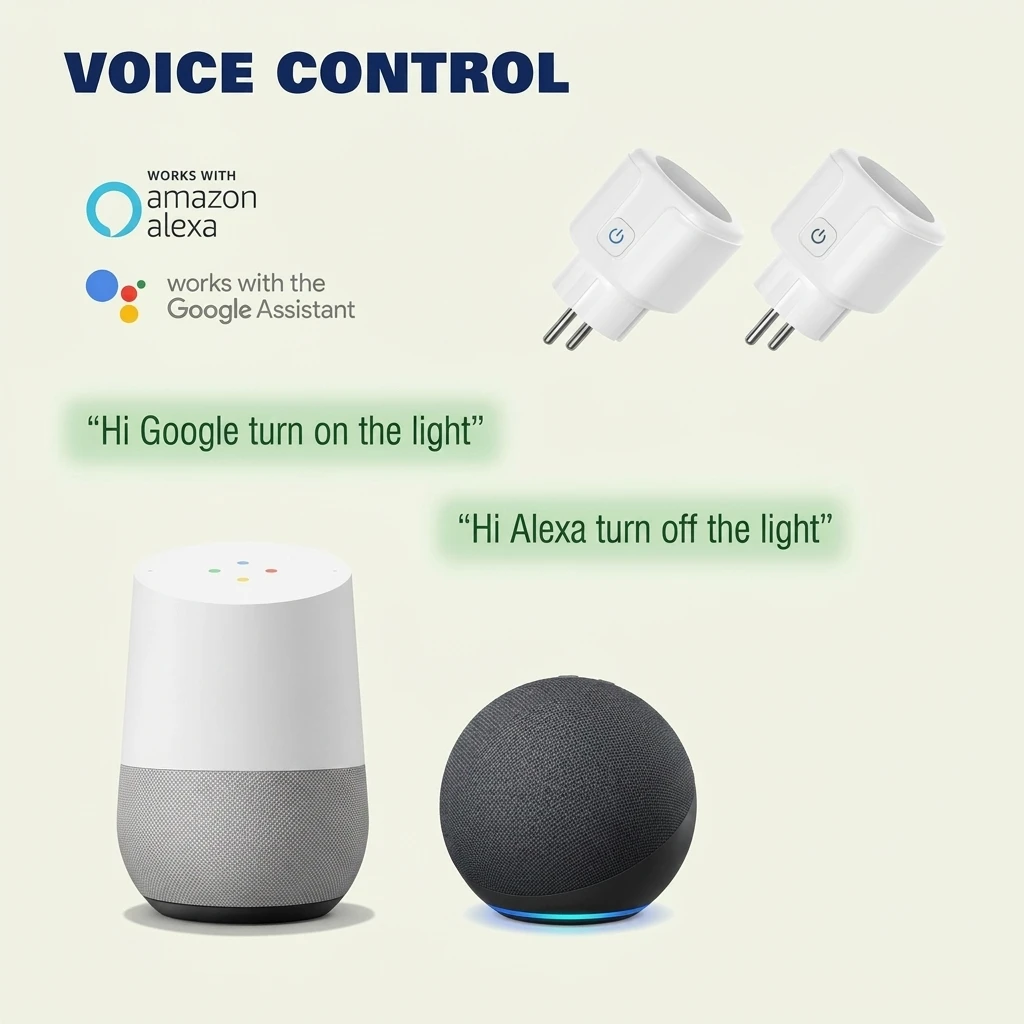 PHEANOO 16A WiFi Smart Plug with Energy Monitoring - 2 Pack, Alexa & Google Home Compatible 3