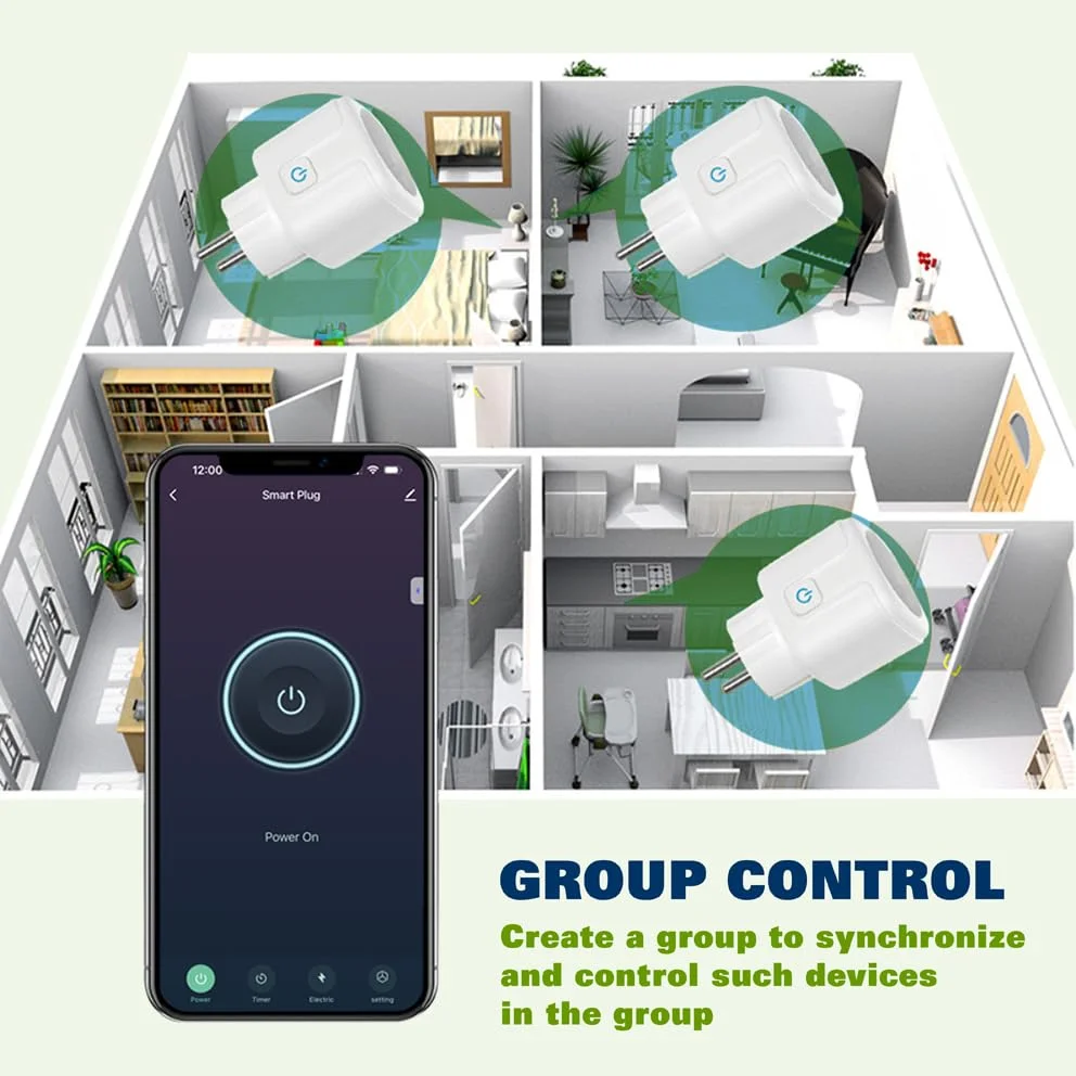 PHEANOO 16A WiFi Smart Plug with Energy Monitoring - 2 Pack, Alexa & Google Home Compatible 4