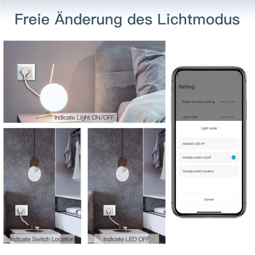 MOES Smart WiFi Dimmer Socket for Dimmable LEDs, Halogen & Incandescent Bulbs, 200W, Alexa & Google Home Compatible, Smart Life/Tuya App