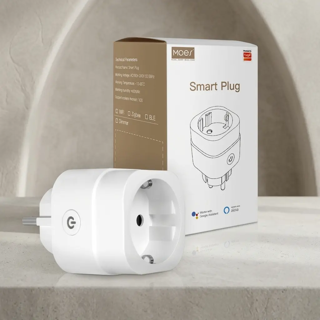 MOES Smart WiFi Dimmer Socket for Dimmable LEDs, Halogen & Incandescent Bulbs, 200W, Alexa & Google Home Compatible, Smart Life/Tuya App