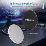 Zidelon 15W Qi Wireless Charging Pad with Integrated LED Ambient Light