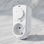 EconoHome Adjustable Plug-In Thermostat for Heating and Cooling - 230V Universal Temperature Controller