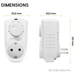 EconoHome Adjustable Plug-In Thermostat for Heating and Cooling - 230V Universal Temperature Controller