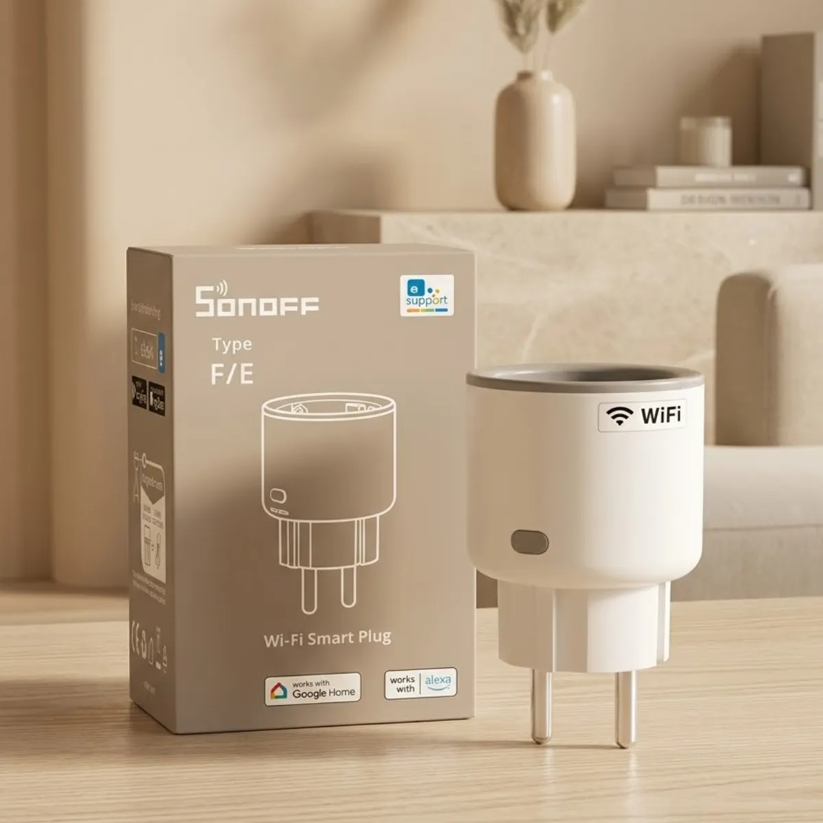SONOFF S60TPF Smart WiFi Plug with Energy Monitoring - 16A 4000W