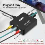 RCA to HDMI Converter, AV to HDMI Adapter for N64, Wii, PS2, PS3, Xbox, VCR, and VHS