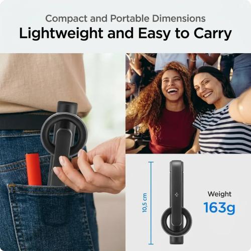 Spigen S570W MagFit 24-inch Magnetic Selfie Stick & Tripod Stand - Black