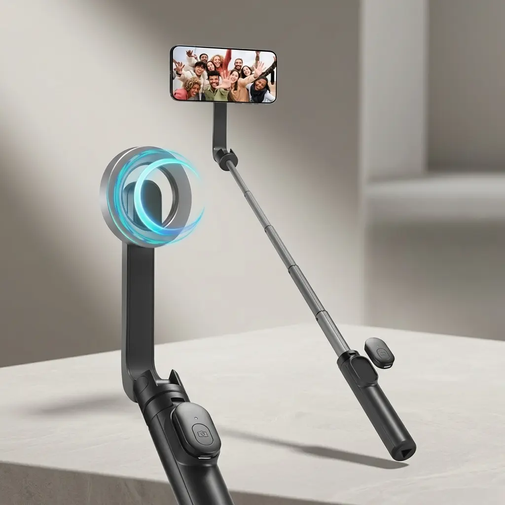 Spigen S570W MagFit 24-inch Magnetic Selfie Stick & Tripod Stand - Black