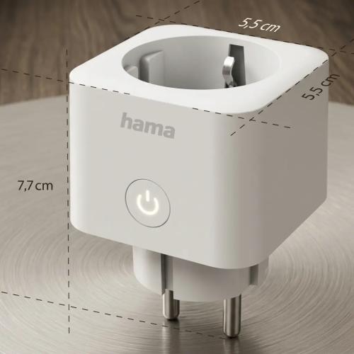 Hama Matter Smart WiFi Plug - 3680W Remote Control Outlet, White