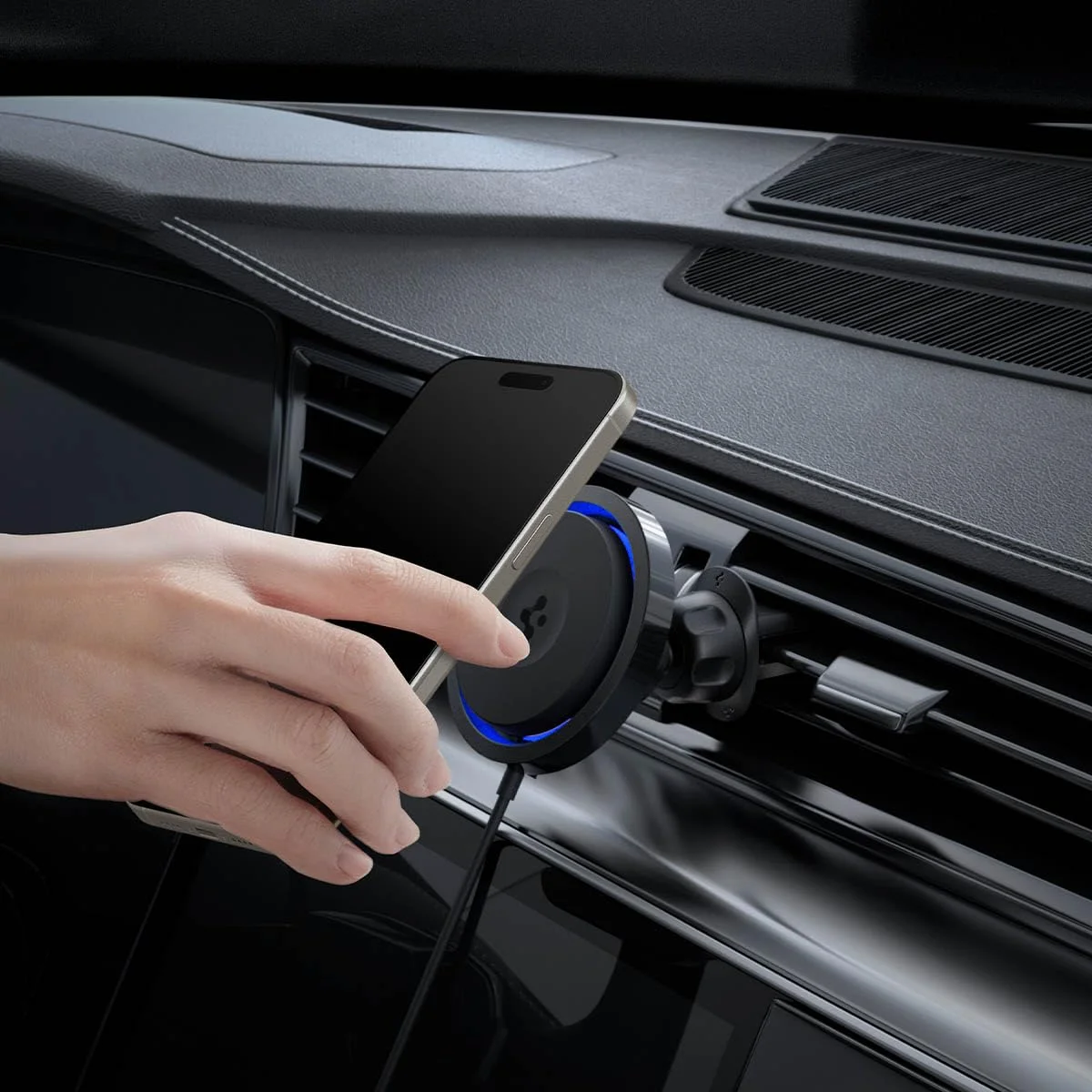 Spigen OneTap Pro 3 Cryomax MagSafe Fast Wireless Charging Car Mount & Air Vent Clip ITS12WC 2