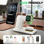 Aresh 3-in-1 Foldable Wireless Charging Station with Night Light for iPhone, Apple Watch & AirPods
