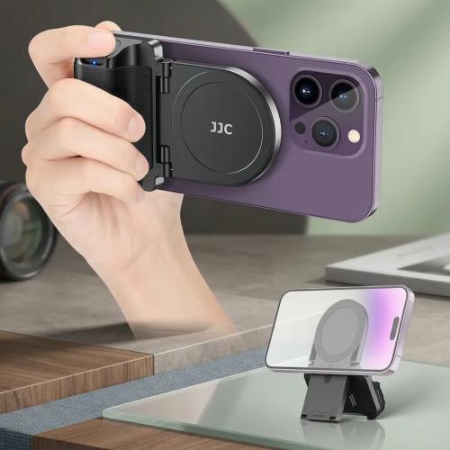 JJC Magnetic Phone Camera Grip Handle with Bluetooth Remote for MagSafe iPhones