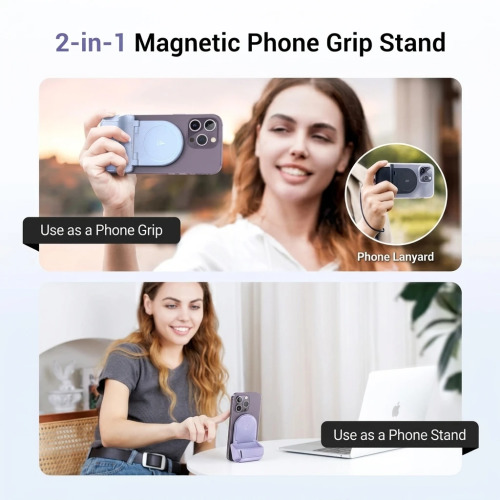 JJC Magnetic Phone Camera Grip Handle with Bluetooth Remote for MagSafe iPhones