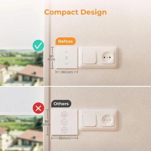 Refoss WiFi Smart Roller Shutter & Curtain Switch with Apple HomeKit