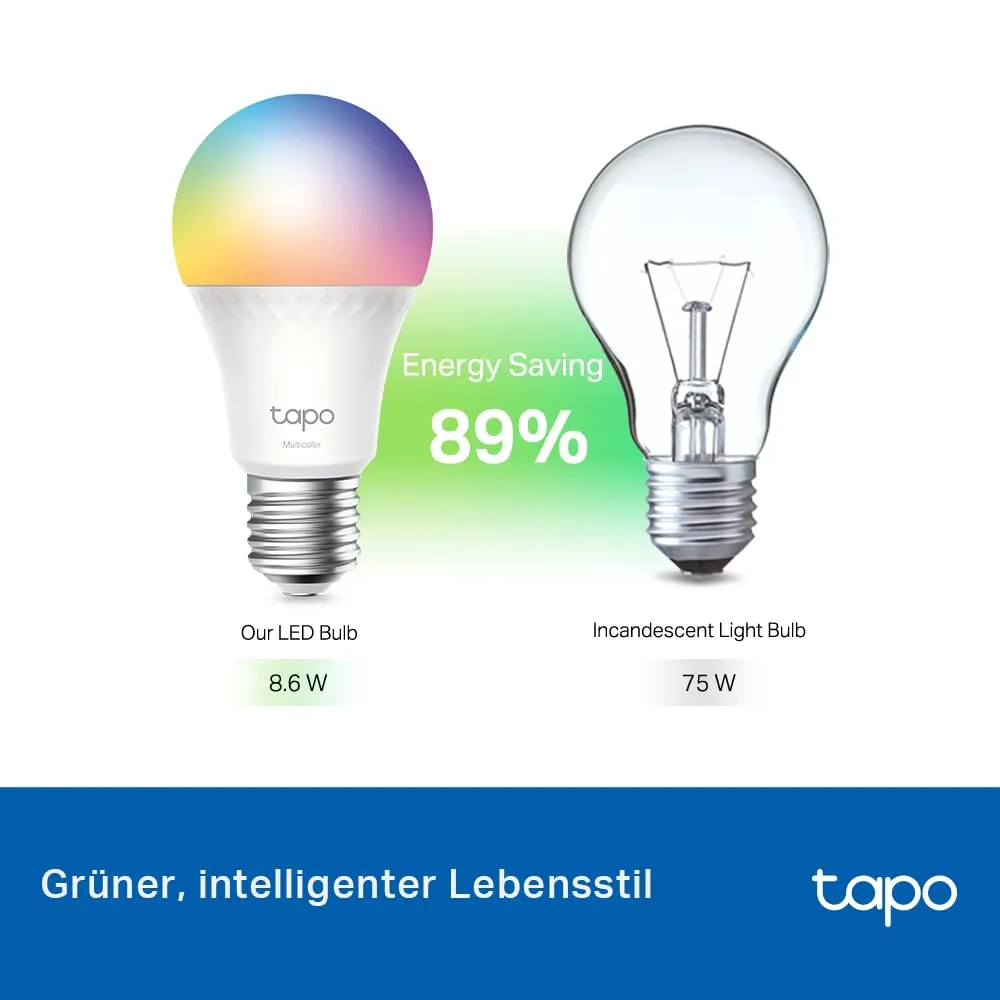 Tapo TP-Link L535E Matter Certified Smart Wi-Fi LED Bulb, Multicolor, E27, Dimmable, 1055 Lumens 9