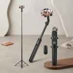 Spigen S560W 1.6m Extra Long Bluetooth Selfie Stick & Tripod Stand - Black