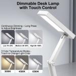 Suright LED Table Lamp, Wireless Battery Desk Lamp, Foldable Touch Control