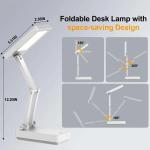 Suright LED Table Lamp, Wireless Battery Desk Lamp, Foldable Touch Control