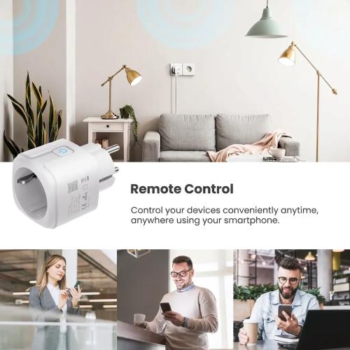 UPXNBOR 16A WiFi Smart Plug with Energy Monitoring - 2 Pack