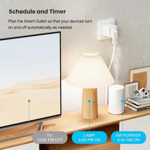 UPXNBOR 16A WiFi Smart Plug with Energy Monitoring - 2 Pack
