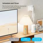 UPXNBOR 16A WiFi Smart Plug with Energy Monitoring - 2 Pack