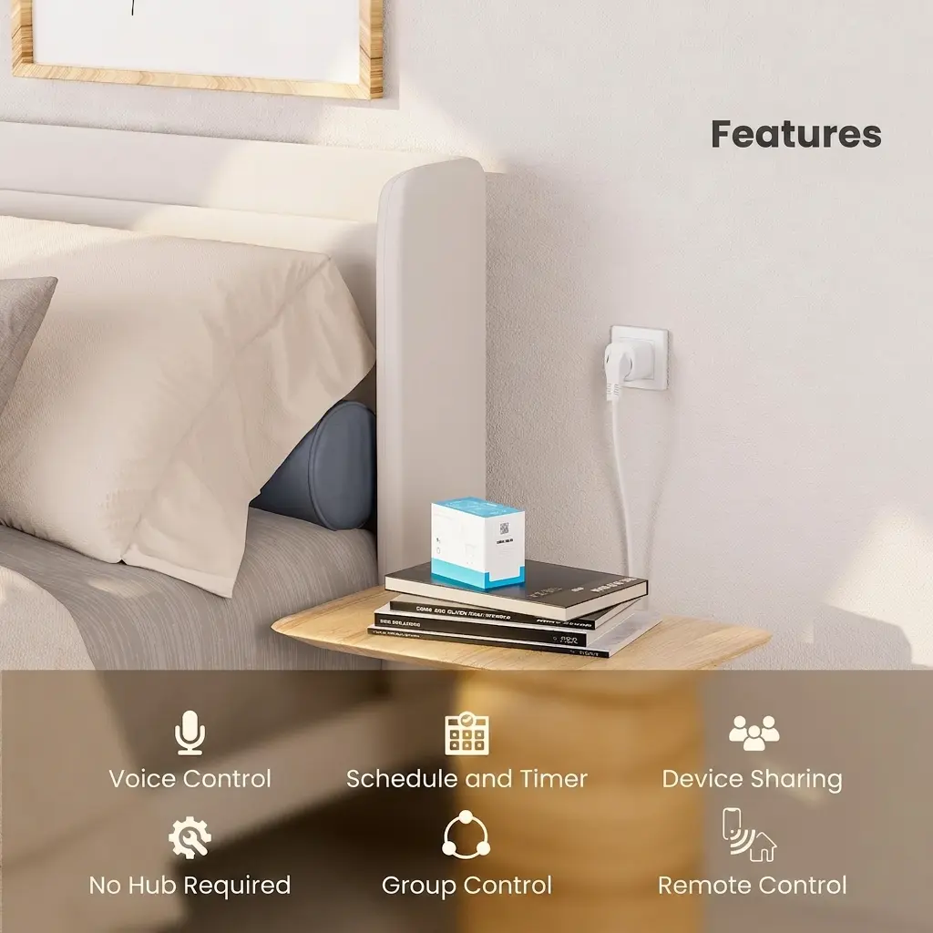UPXNBOR 16A WiFi Smart Plug with Energy Monitoring - 2 Pack 2