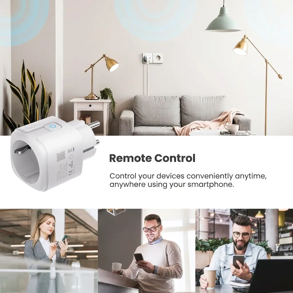 UPXNBOR 16A WiFi Smart Plug with Energy Monitoring - 2 Pack 5