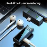 JoyGeek 2-Pack Wireless Lavalier Microphone System with Noise-Cancellation for iPhone and Android