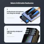 JoyGeek 2-Pack Wireless Lavalier Microphone System with Noise-Cancellation for iPhone and Android