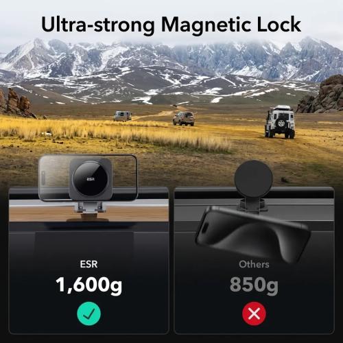 ESR Qi2 Certified 15W MagSafe Dashboard Car Charger Mount for iPhone 16/15/14/13/12