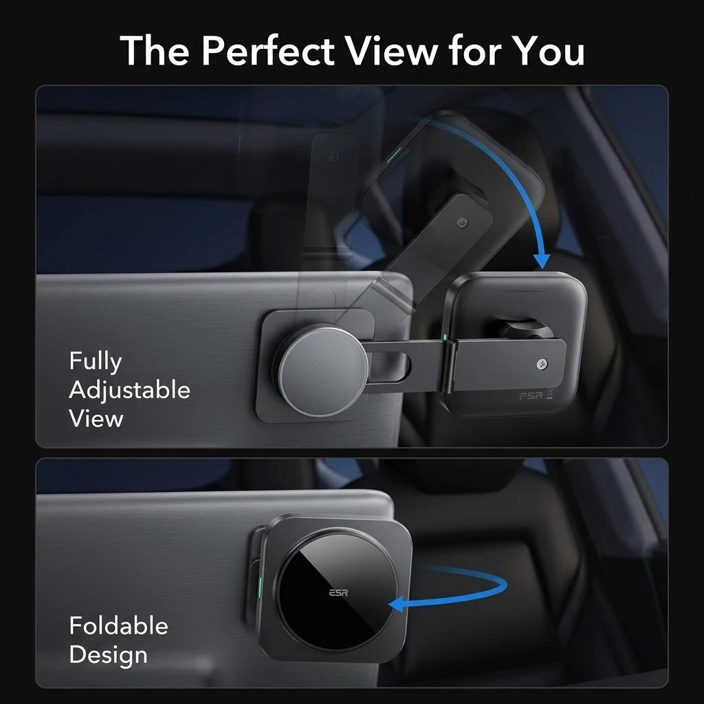 ESR Qi2 Certified 15W MagSafe Dashboard Car Charger Mount for iPhone 16/15/14/13/12 7