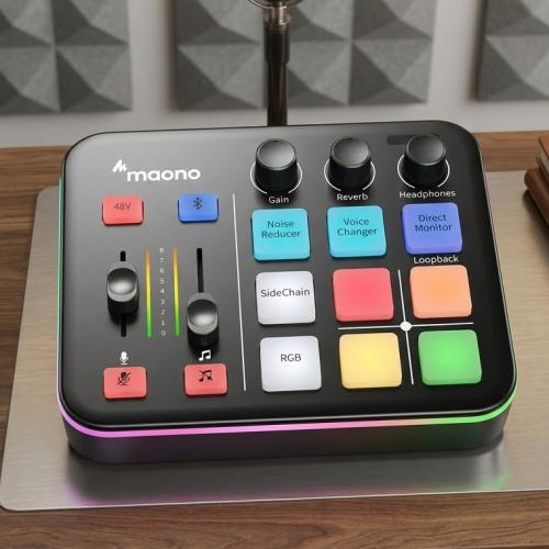 MAONO G1 Neo Gaming Audio Mixer & XLR Interface with RGB Lighting