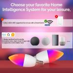 MOES Smart Matter E14 LED Bulb - RGBCW WiFi Dimmable Lamp with Music Sync