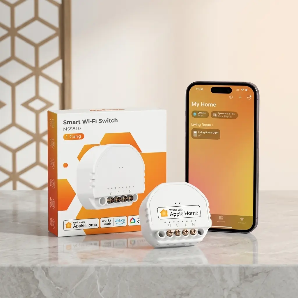 Refoss Smart WiFi 1-Way Light Wall Switch Compatible with Apple HomeKit, Alexa, and Google Home