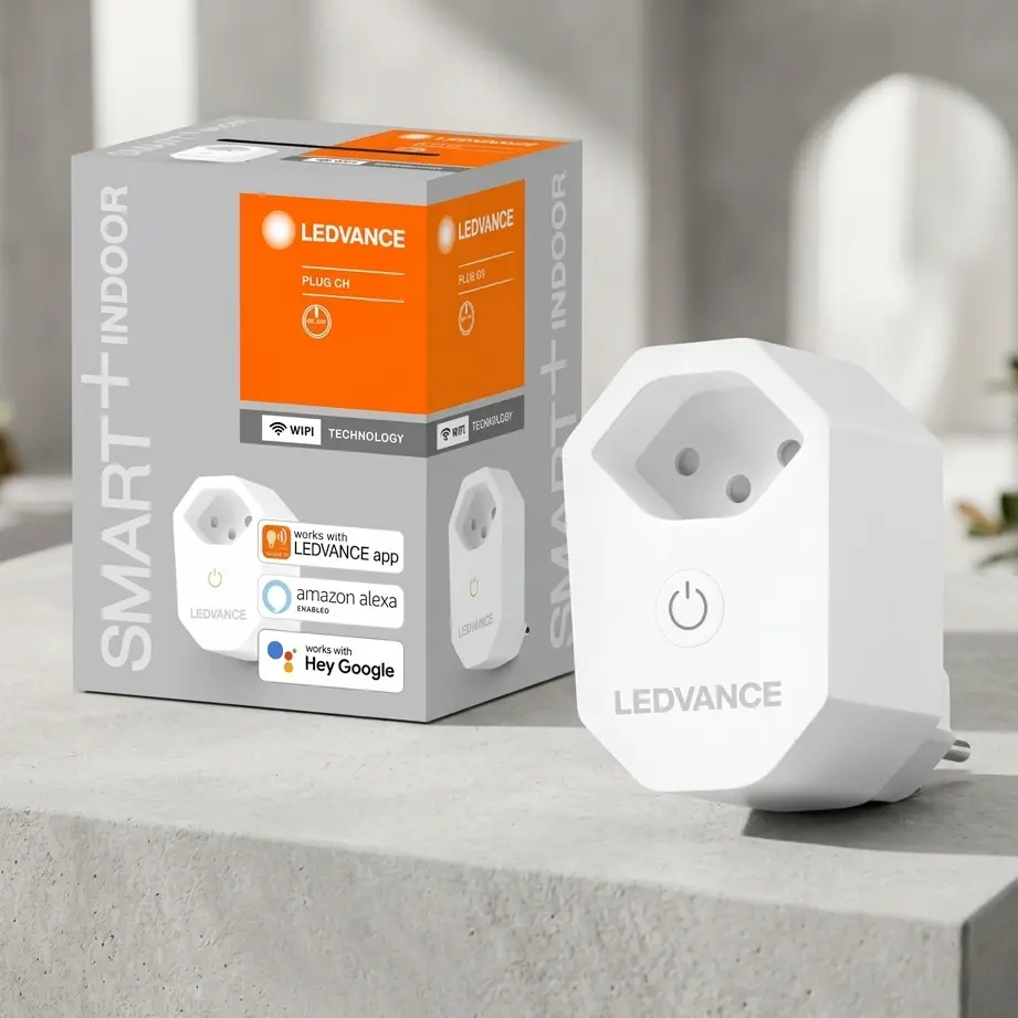 LEDVANCE Smart Wi-Fi Socket with Energy Monitoring - Swiss Type J Plug
