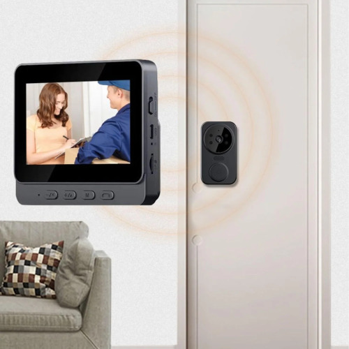 Wireless Video Doorbell Camera with 4.3-Inch Display & 1080P HD Peephole Viewer