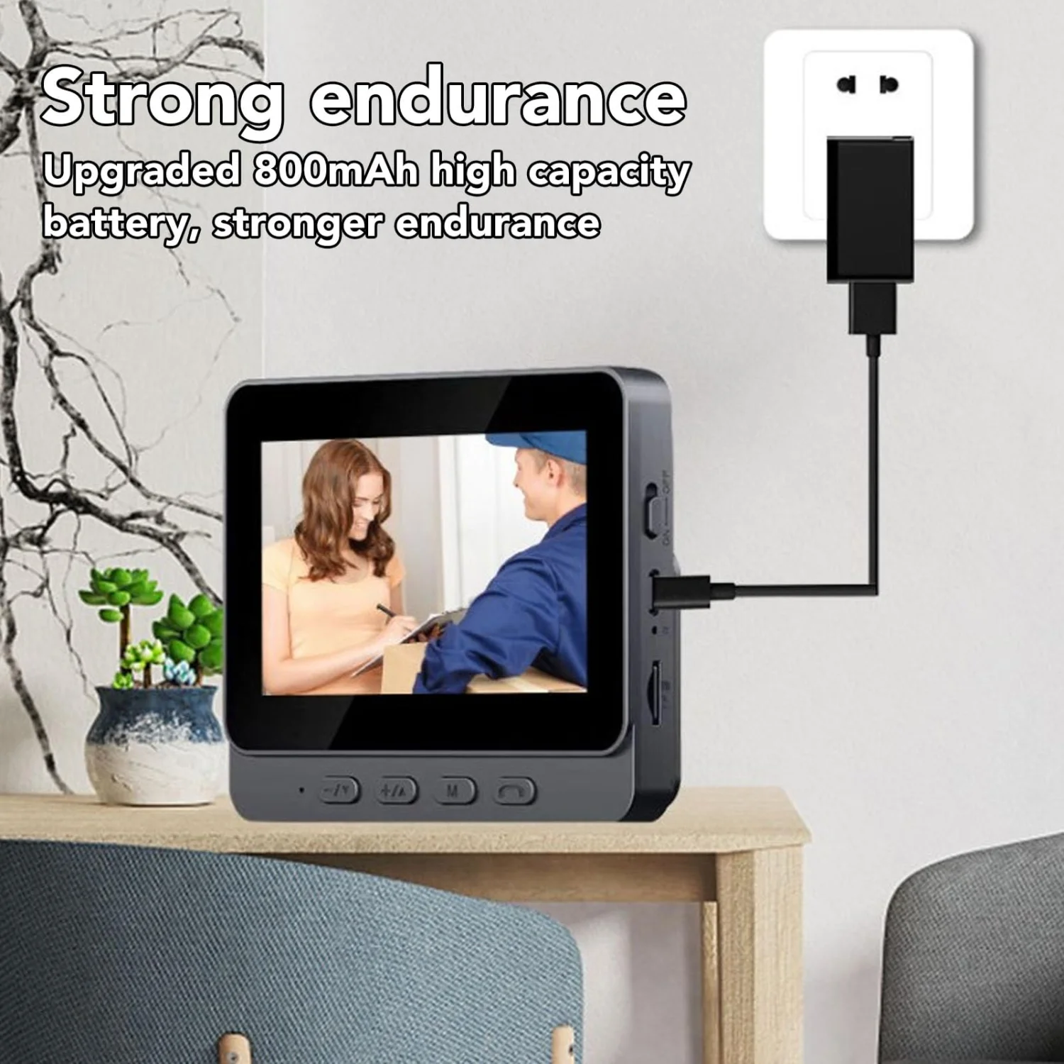 Wireless Video Doorbell Camera with 4.3-Inch Display & 1080P HD Peephole Viewer 3