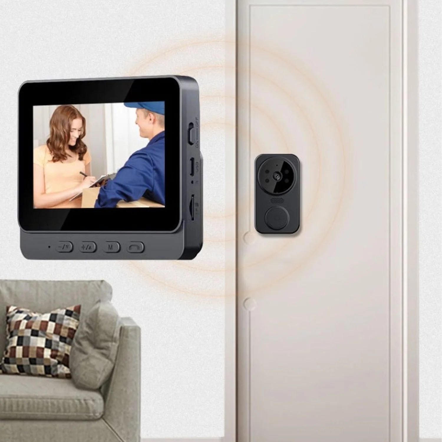 Wireless Video Doorbell Camera with 4.3-Inch Display & 1080P HD Peephole Viewer 5