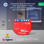 NOUS B1Z ZigBee 3.0 Smart Switch Module, 1-Channel Dry Contact Relay with Power Monitoring