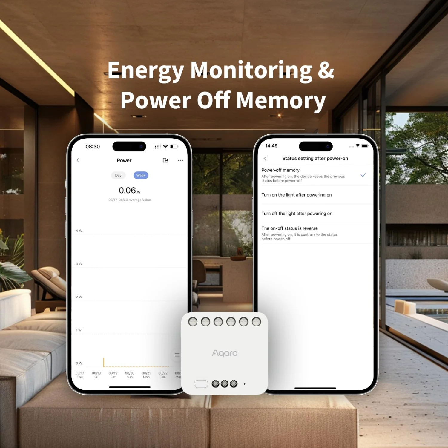 Aqara Dual Relay Module T2 - Matter & Zigbee 3.0 Smart Switch for Boilers, Garage Doors & Lights 6