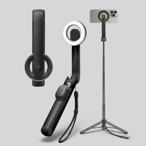 Spigen S571W MagSafe Selfie Stick & Tripod with Bluetooth Remote - Black
