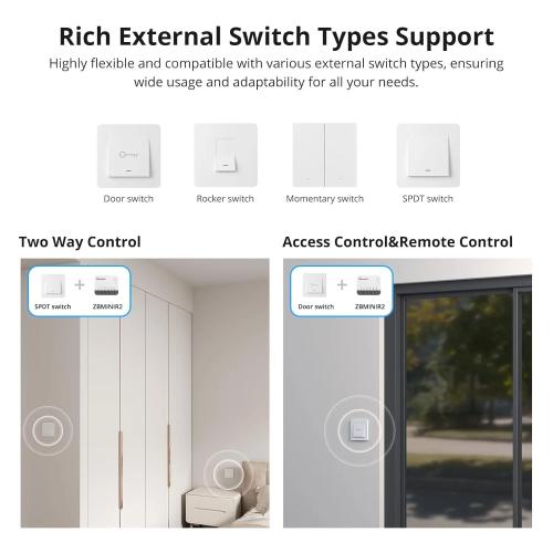 SONOFF ZBMINIR2 Zigbee 3.0 Extreme Smart Switch - Tiny Form Factor