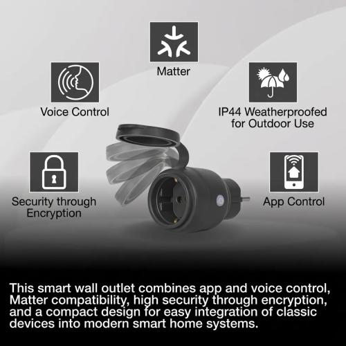 LEDVANCE SMART+ WiFi Outdoor Smart Plug with Matter & Energy Monitoring