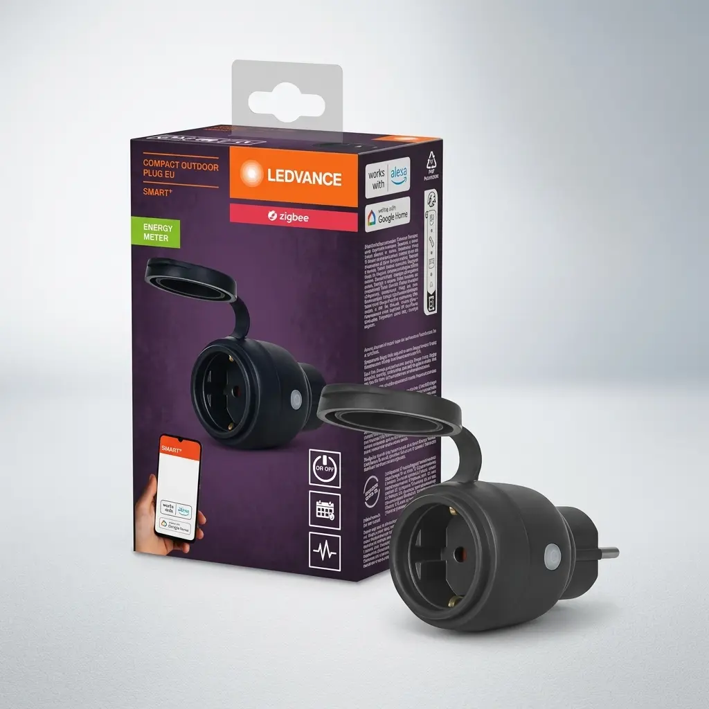 LEDVANCE SMART+ ZigBee Outdoor Smart Plug with Energy Monitoring - IP44