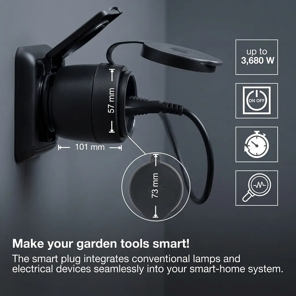 LEDVANCE SMART+ ZigBee Outdoor Smart Plug with Energy Monitoring - IP44 2